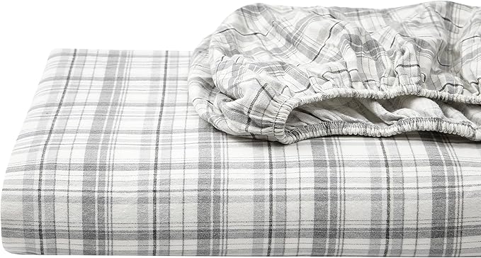 Eddie Bauer - Flannel Sheets King Size, Anti-Pilling & Wrinkle Resistant Cotton, Touchably Soft for All-Season Comfort - Bed Sheets with Matching Pillowcases & Fitted Sheet (Beacon Hill Ivory)