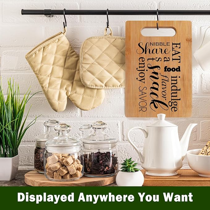 Lacama Kitchen Gifts for Women Mom Grandma, Cute Board Cutting Chopping Boards for Kitchen, Snack Board, Unique Charcuterie Decorative Bamboo Cutting Board for Birthday Christmas Gifts