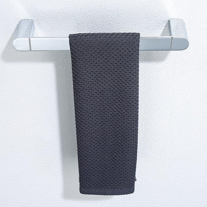 RANDOM 12 inch Towel Bar Polished Chrome Hand Towel Holder Bathroom Hardware Accessories Towel Rack for Bathroom Kitchen SUS304 Stainless Steel Towel Rod Modern Hotel Style Wall-Mounted.96026-2-12C