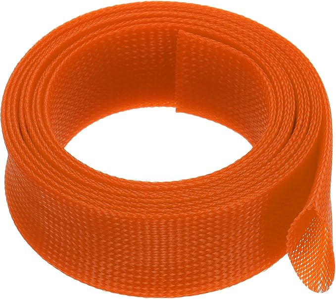 uxcell Expandable Sleeving,2 3/4-inch 10ft Cable Sleeve, Orange