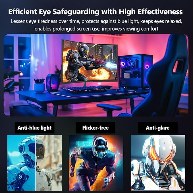 Z-Edge 24 inch Gaming Monitor, 180Hz 165Hz Curved 1650R Computer Monitor, FHD 1080P, Ultra-Fast MPRT 1ms Curved Monitor, 300nits, 16.7M Colors, UG24 1X DP 1.4 Port and 1X 2.1 HDMI Port