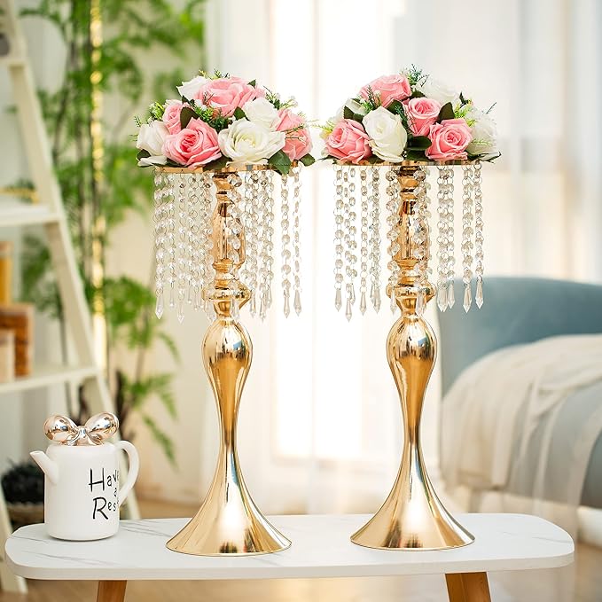 Flower Centerpieces for Wedding Tables: Wedding Table Decorations Pink & White Flower Balls Centerpieces for Engagement Cerebration Party Center Pieces 2 Packs