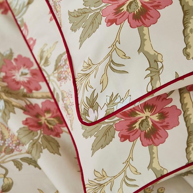 Brandream King Size Sheets Set Floral Bedding Chinoiserie Blossom Farmhouse Luxury Grandmillennial Bedding Collections 100% Egyptian Cotton Deep Pocket, 4 Pieces - Asian Style Botanical Tree Branches