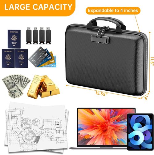 DocSafe Fireproof Document Organizer with Lock - 5200°F Protection for Secure Storage