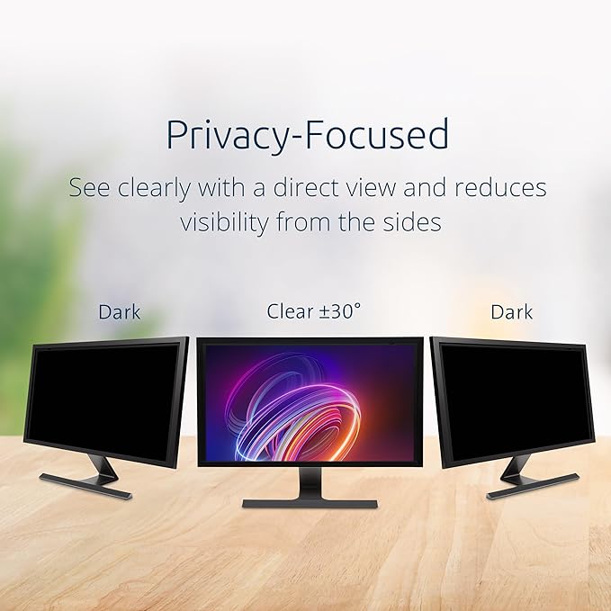 Kensington 21.5 inch Computer Privacy Screen for Desktop, 16:9 Widescreen Monitor, FP215W9 Anti-Glare Blue Ray Reduction Computer Privacy Filter, Matte and Glossy Viewing Options, K55415WW