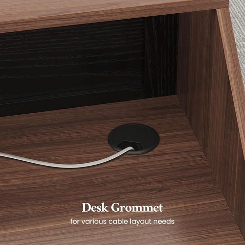 Regine Switzerland Reception Desk - Modern 47-Inch Front Desk with Drawer & Storage Cabinet for Beauty Salons, Home Offices
