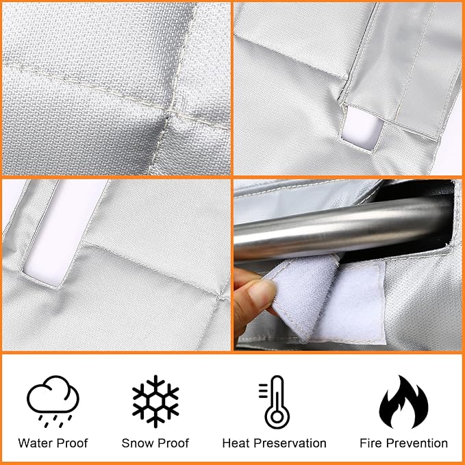 Grill Blanket for Traeger Silverton 620 Wood Pellet Grill, Thermal Insulation Blanket for Trager 620 Smoker, for Traeger TFS62GVF Smoker Insulated Blanket for Winter Cooking