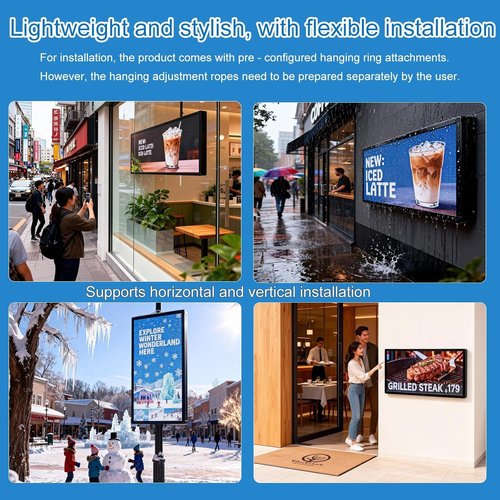 P6 Digital Programmable Scrolling LED Sign - Outdoor Business Message Board | WiFi Control Display Screen