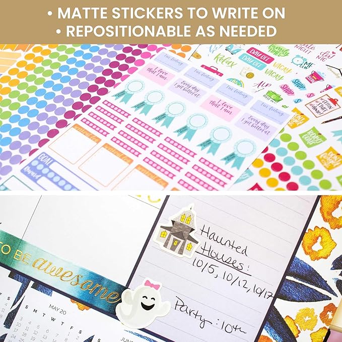 Bloom Daily Planners Planner Sticker Value Pack (13 Unique Sheets / 1,000+ Stickers) - New Variety Assortment Bundle for Planning & Decorating