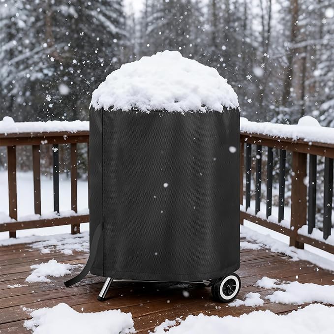 LBTING Grill Cover, 26-inch Heavy Duty 300D Oxford Waterproof Windproof UV Resistant BBQ Gas Grill Cover for Outdoor Barbecue Fit Most Brands Weber, Brinkmann, Char Broil, Holland