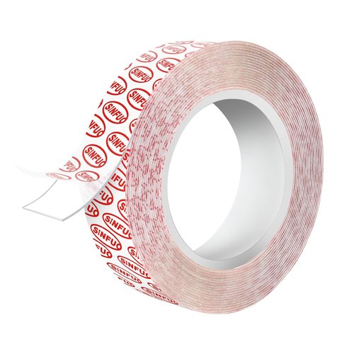Sinfuo Heavy-Duty Double-Sided Tape - Removable Nano Adhesive for Picture Hanging | 22 Ft Clear Strips