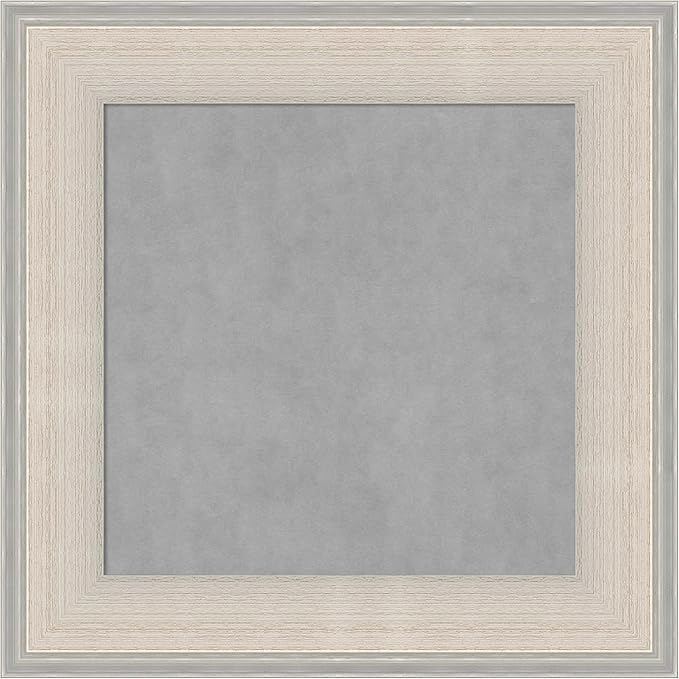 Amanti Art White Framed Magnetic Board 16x16 X-Small Vision Board for use with Magnets, 100% Metal Sheet to Display Items as Office Decor or for Home Organization in mudroom, Kitchen or Kids Room