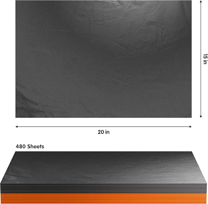 Halloween Tissue Paper for Gift Bags - 15" X 20" Bulk Tissue Paper Halloween 480 Sheets - 10lb Newsprint for Packing, Birthday Gift Box Filler, Packing Supplies for Moving Supplies Crown Display