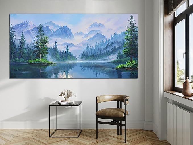 Ardemy Large Landscape Wall Art Nature Canvas Textured Forest Scenery Pictures Wall Decor Living Room Paintings Artwork Bedroom Home Office, 48"x24"