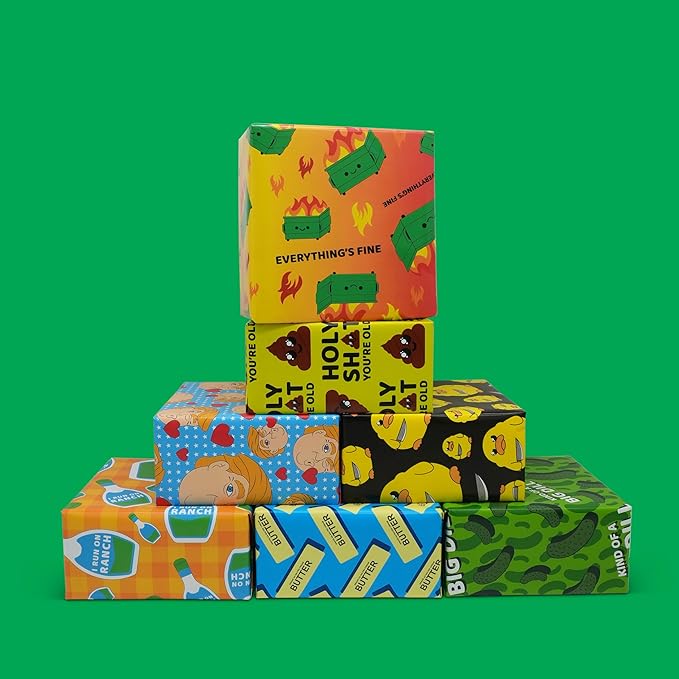 GOOFBALLS Hilarious Wrapping Paper Roll – Funny Gift Wrap for Birthdays, Holidays, White Elephant, Gag Gifts - Dumpster