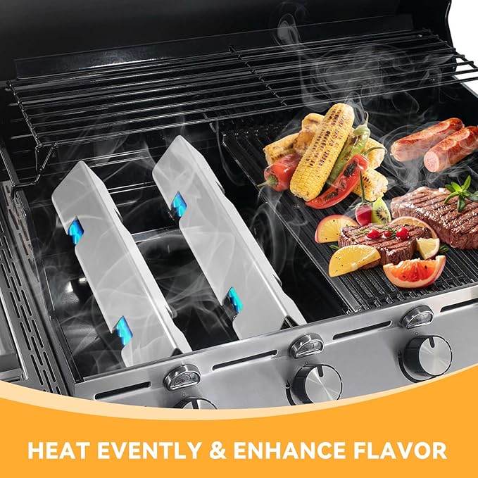 KifonMetals 15.3 inch Flavorizer Bars for Weber Spirit I & II E310 E320 E330 S310 S320 S330 Gas Grills with Front Control Knobs, Replacement for Weber Spirit Grill Parts 7636, Stainless Steel, 5 PCS