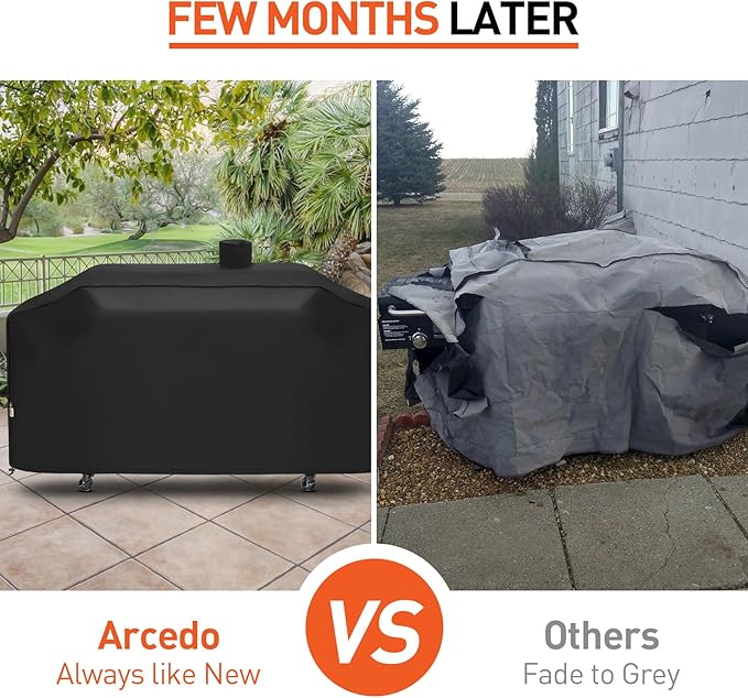 Arcedo Grill Cover Compatible with Pit Boss Memphis Ultimate and Smoke Hollow 4 in 1 Gas Charcoal Combo Grill, Heavy Duty Waterproof 75 Inch All Weather Protection Outdoor BBQ Cover