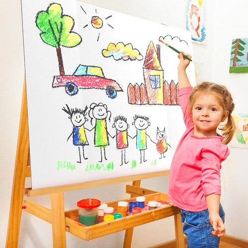 AKONEGE Trifold Poster Board - 36" x 48" White Corrugated Cardboard for Presentations & Exhibitions