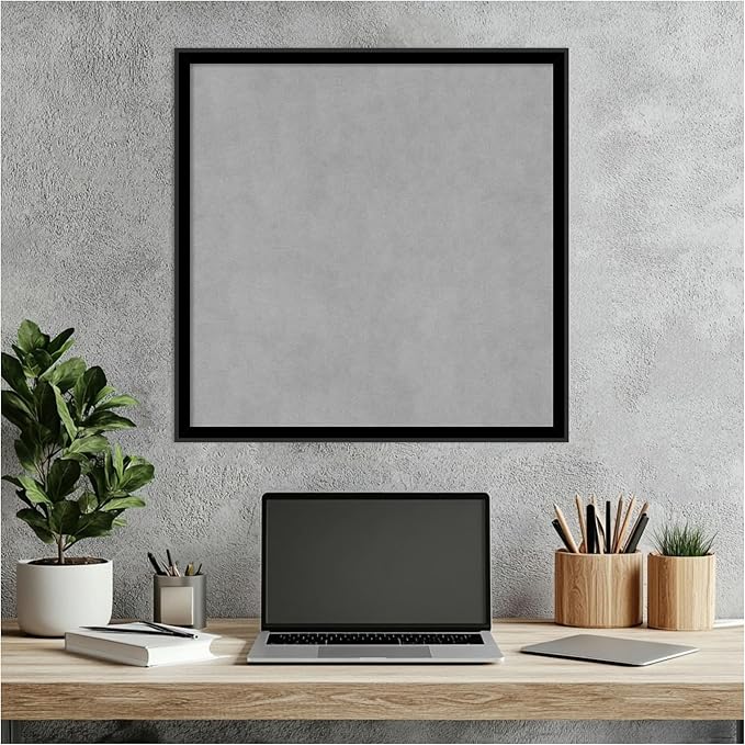 Amanti Art Black Framed Magnetic Board 21x21 Medium Vision Board for use with Magnets, 100% Metal Sheet to Display Items as Office Decor or for Home Organization in mudroom, Kitchen or Kids Room