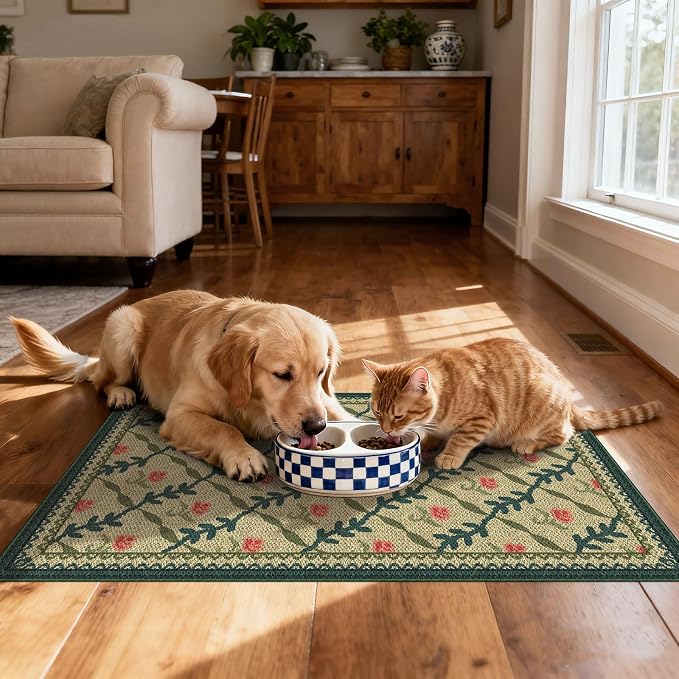 Jute-Look Outdoor Rug - 28" x 43" Front Door Mat Indoor Outside Entrance Non-Slip Washable Outdoor Welcome Mats for Front Door Neutral Khaki Rugs for Entryway Kitchen Bedroom Front Porch Decor