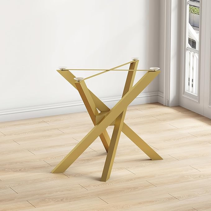 FUSHIAIPTC 30 Inch Metal Table Legs, Heavy Duty Desk Legs Holds 1000lbs Combinatorial Dining Table Legs for Wood, Glass, Marble Tabletop, Table Base Come in a Golden Ratio Design