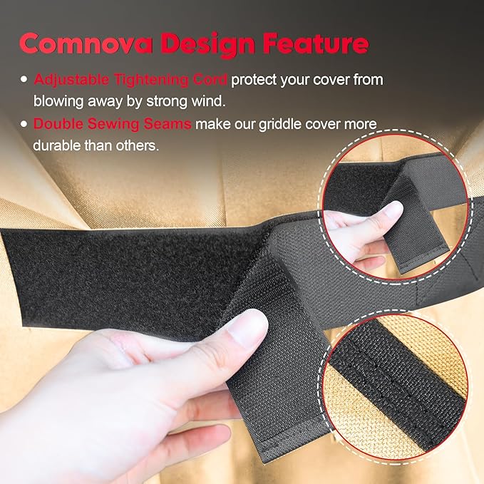 Comnova Grill Cover for Traeger Pro 22 & 575 Series - 600D Wood Pellet Smoker Cover for Traeger Heavy Duty & Waterproof, Premium Pellet BBQ Cover for Traeger Pro 22 / Pro 575, Z Grills 550B and More