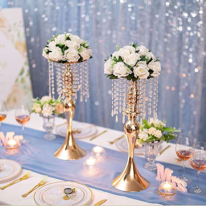 Flower Centerpieces for Wedding Tables: Wedding Table Decorations White Flower Balls Centerpieces for Engagement Cerebration Party Center Pieces 10 Packs