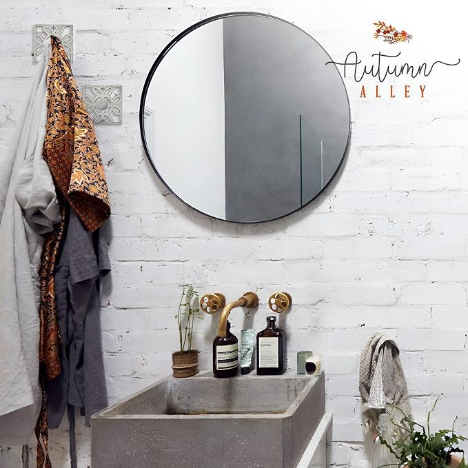 Autumn Alley Two Nickel Hooks, Bathroom Towel Hook, Robe Hook Wall Mounted - Decorative Wall Hooks for Towel, Robe, Cast Coat and Door Hook for Bathroom Modern Unique Style, 2 Pack