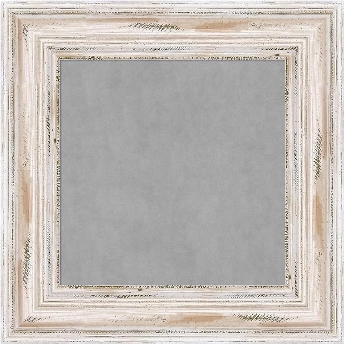 Amanti Art White Framed Magnetic Board 17x17 X-Small Vision Board for use with Magnets, 100% Metal Sheet to Display Items as Office Decor or for Home Organization in mudroom, Kitchen or Kids Room