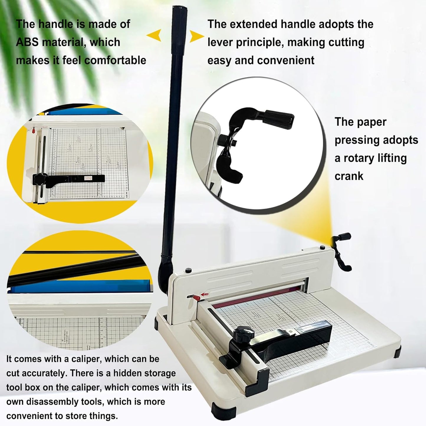 Thick Layer Paper Cutter - 12.2" A4 Manual Trimmer with Hidden Storage | Max Cutting Thickness 1.57’’