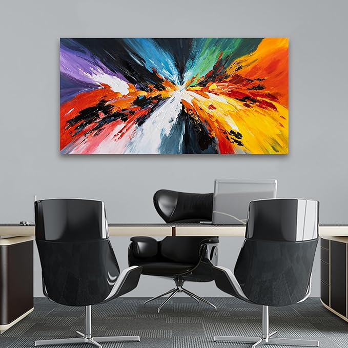 Canvas Wall Art Decor Wall Art Pictures For Living Room Black and White Wall Art Decor Canvas Abstract Art Work Colorful Abstract Wall Art Prints For Bedroom Office Kitchen Home Wall Decor 20" x 40"