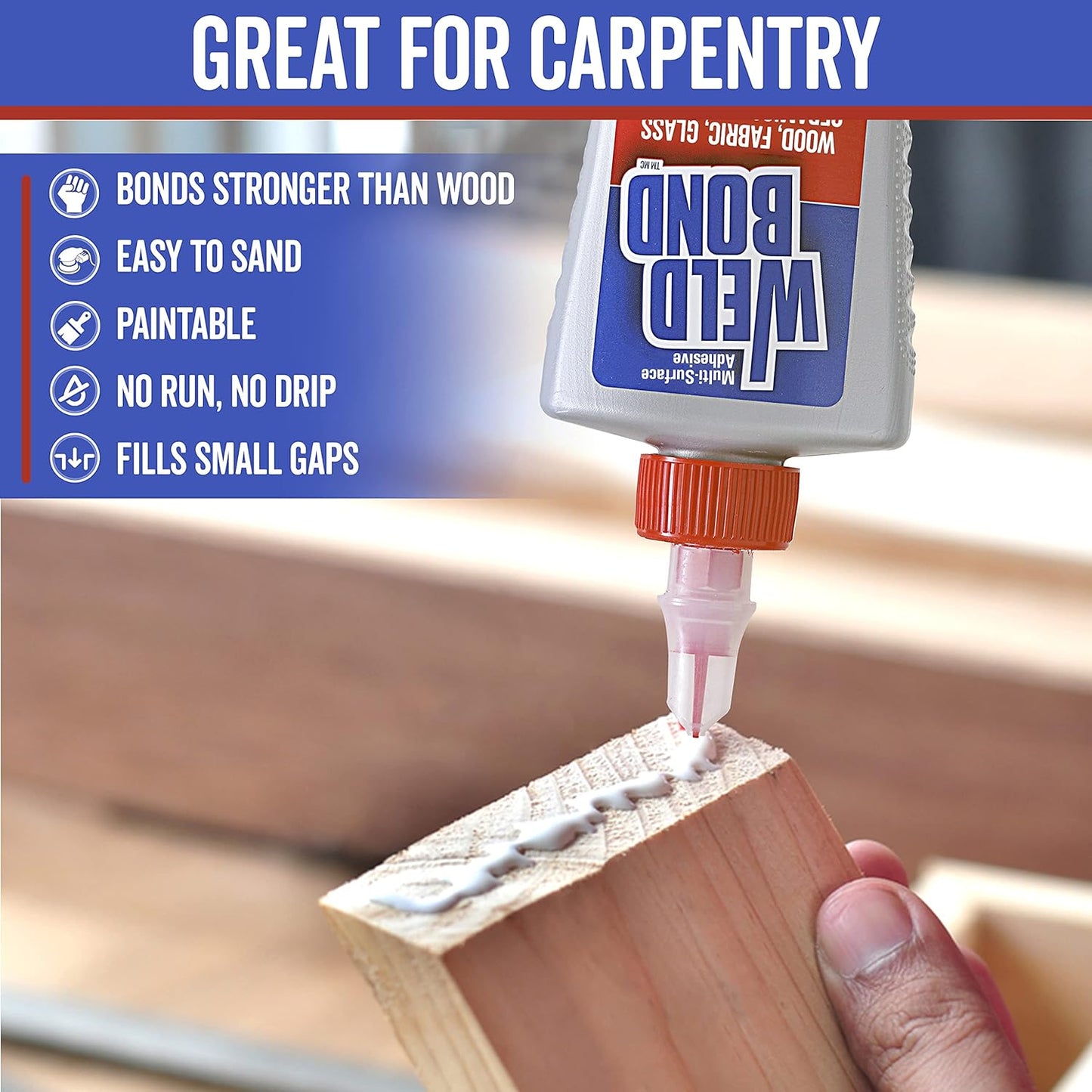 Weldbond Multi-Surface Strong Glue - Fast Drying Heavy Duty Adhesive for Wood, Tile, Glass & More - 5.4oz (160ml)