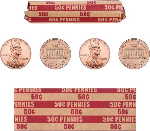L LIKED Coin Wrappers - Flat Striped Design for Pennies | Pack of 1000 Wrappers