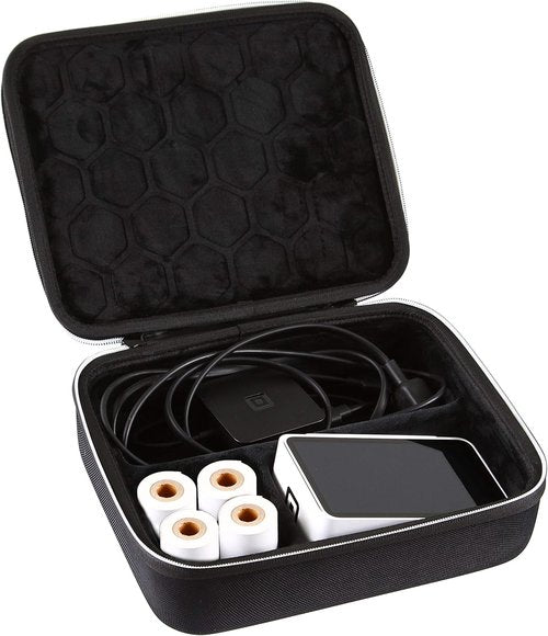 2TUFF Square Reader Case - Durable Travel Printer Carry Case for Square Terminal & 4 Card Rolls