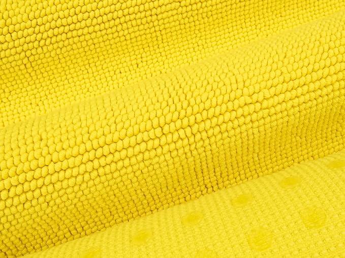 Cotton Paradise 100% Cotton Turkish Bathmat Rug, Soft Absorbent Quick Dry Non Slip, 17x24 Bathmat Rug, Yellow