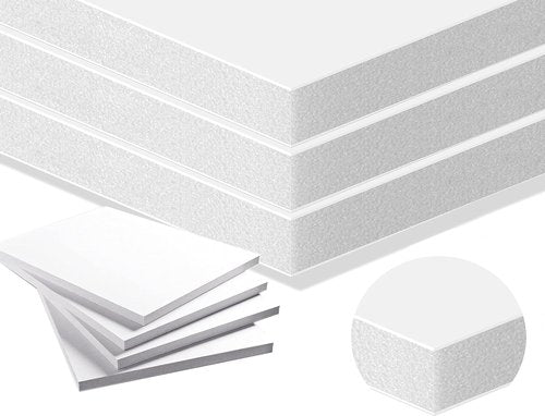 Foam Board 5x7 | Rigid Foam Core Sheets - Acid-Free White Poster Board (5 Pack)