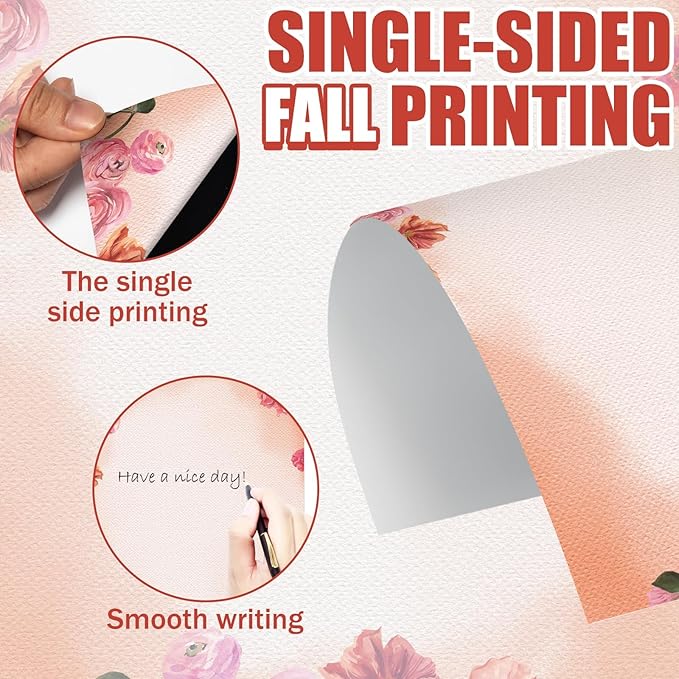 EggSun 250Pcs Watercolor Stationery Paper and Envelope Set with 100 Letterhead Papers and 50 Envelopes, 10 Design for Letter Writing,Invitations Computer Holidays Party Notes, 8.5x11 Inch-Floral