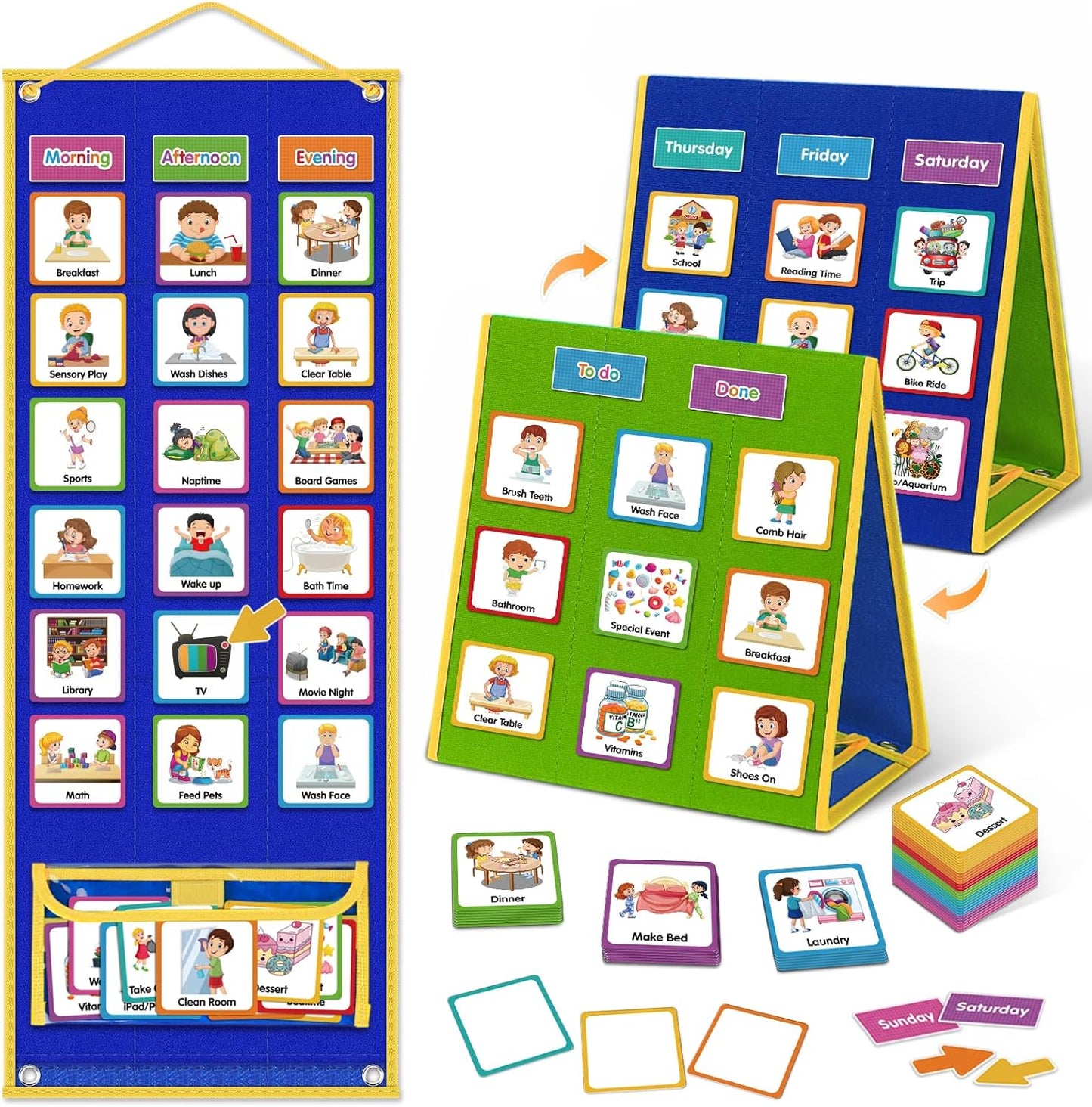 Skiennix Large Visual Schedule - DIY Educational Game Dice for Interactive Learning