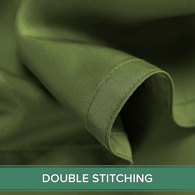 Pure Bamboo California King Sheets, Genuine 100% Organic Viscose Derived from Bamboo Bed Sheet Set, Soft & Cooling, Double Stitching, 2 Year Quality Promise (California King, Pesto)