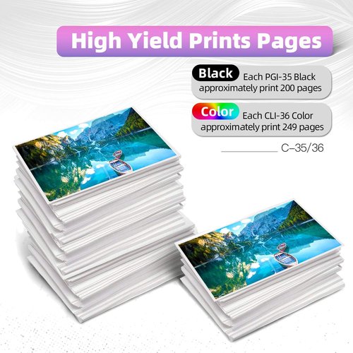 Canon PGI-35 & CLI-36 Ink Cartridges - High-Quality Replacement for PIXMA TR150 & IP110 | 4-Pack (2 Black, 2 Color)