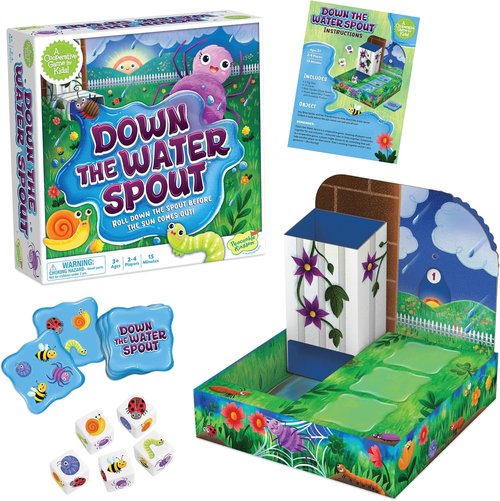 Peaceable Kingdom Down The Waterspout Board Game - Preschool Matching Game for Kids | Teamwork & Social Skills, Ages 3+