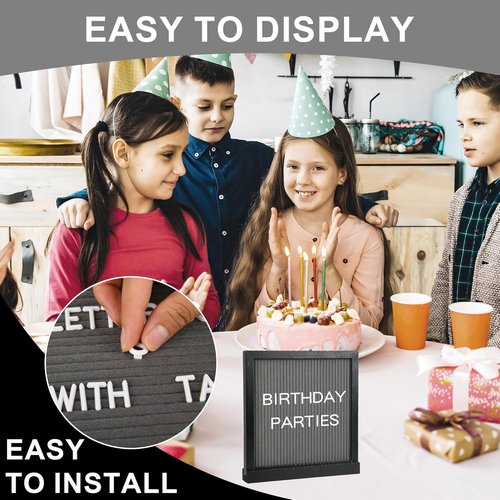 Double-Sided Chalkboard Sign by [Brand Name] - Small 10" x 10" Blackboard with Stand & 12 Chalk Markers