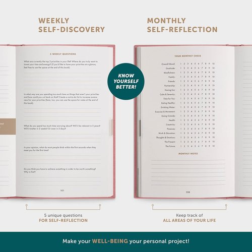6-Minute Diary | Guided Gratitude Journal for Men & Women - Daily Self-Care Prompts for Positive Psychology