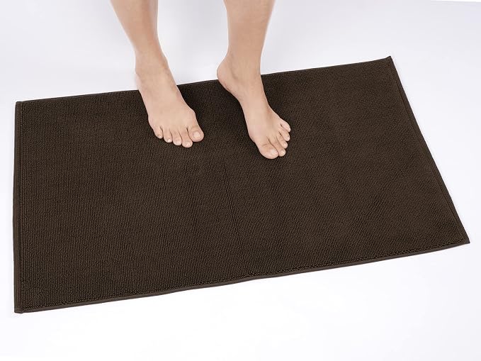 Cotton Paradise 100% Cotton Turkish Bathmat Rug, Soft Absorbent Quick Dry Non Slip, 20x34 Bathmat Rug, Chocolate Brown
