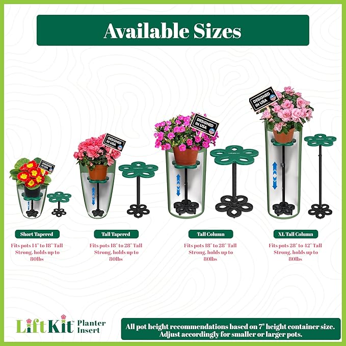 Tall Tapered Plant Riser Fill Bottom of Tall Flower Pots and Large Plant Containers | Indoor and Outdoor (11-17” Rise, 6" Base, 10" Top)