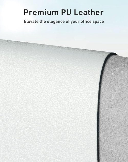 Aothia Faux Leather Desk Mat - Large Non-Slip Mouse Pad | Waterproof Writing Surface (Barely Grey, 40" x 24")