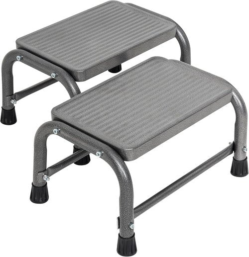 Leekpai Step Stool - Heavy-Duty Foot Stool with Non-Slip Rubber Feet | Supports 500 Pounds, Pack of 2