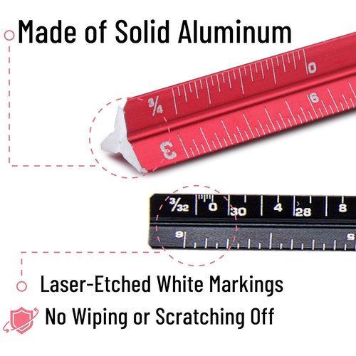 Mr. Pen | Pocket Size Ruler - 6 Inch, 2 Pack Small Architectural Scale for Precision Measurements