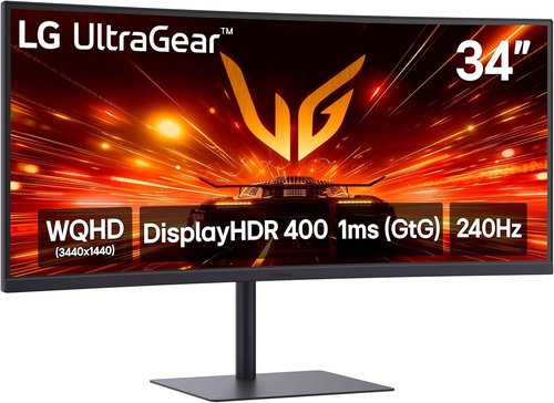 LG 34G630A-B Curved Gaming Monitor - 34-Inch WQHD (3440 x 1440), 240Hz, 1ms, FreeSync Premium, Black