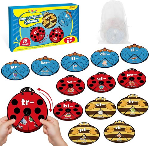 Kasfalci Phonics Games - Blends & Digraphs Cards for Speech Therapy | Educational Learning Toys for Kids